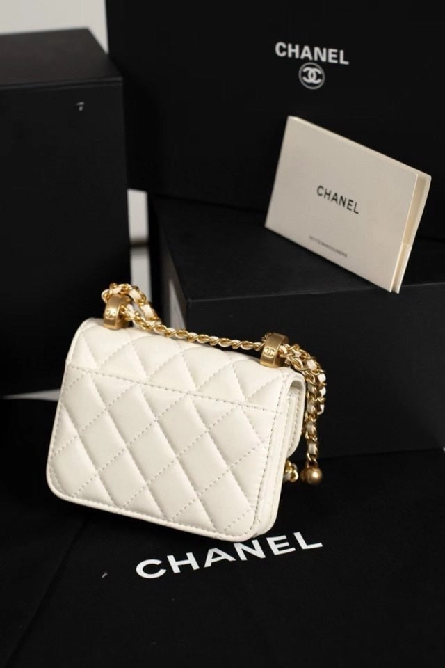 미니 플랩 코인 퍼스 위드 체인 화이트