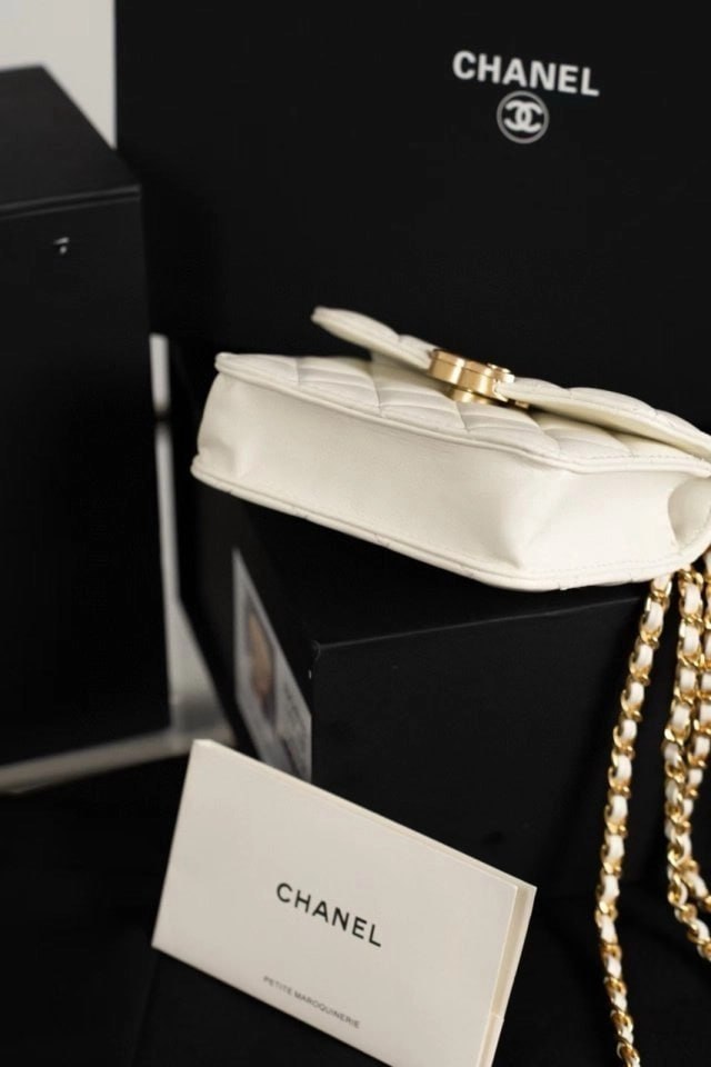 미니 플랩 코인 퍼스 위드 체인 화이트