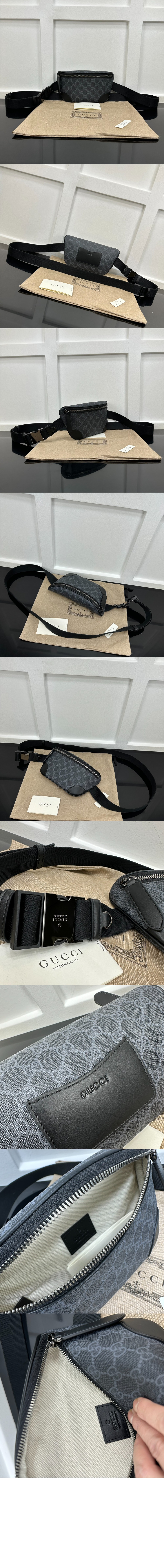 구찌 GG 엠블럼 스몰 벨트백 821165