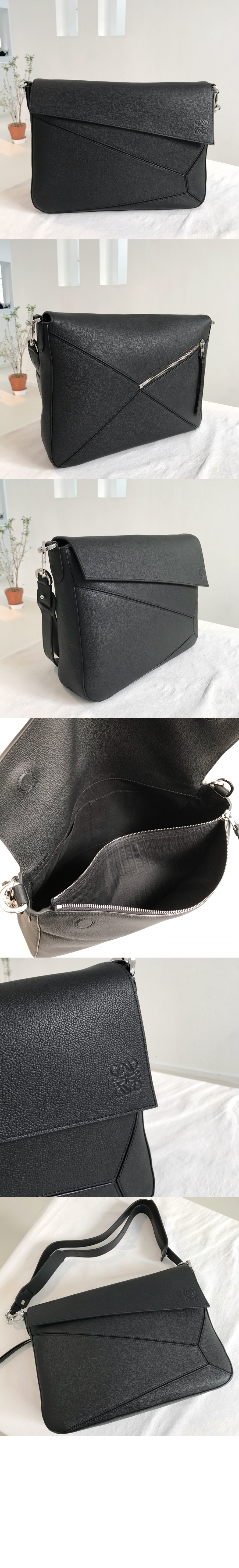 로에베 퍼즐 밀리터리 메신저 백 - 소프트 그레인 카프스킨