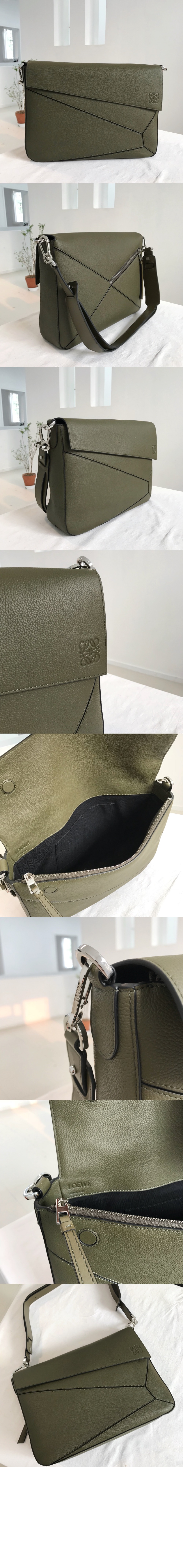 로에베 퍼즐 밀리터리 메신저 백 - 소프트 그레인 카프스킨