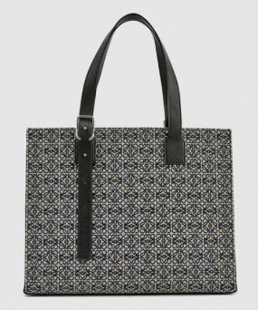 로에베 버클 호리즌탈 토트 백 - 카프스킨 & 애너그램 자카드