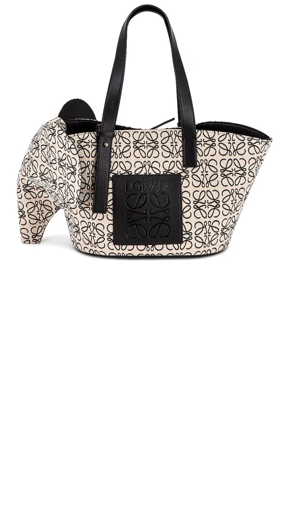로에베 T 토트백 - 카프스킨 & 애너그램 자카드