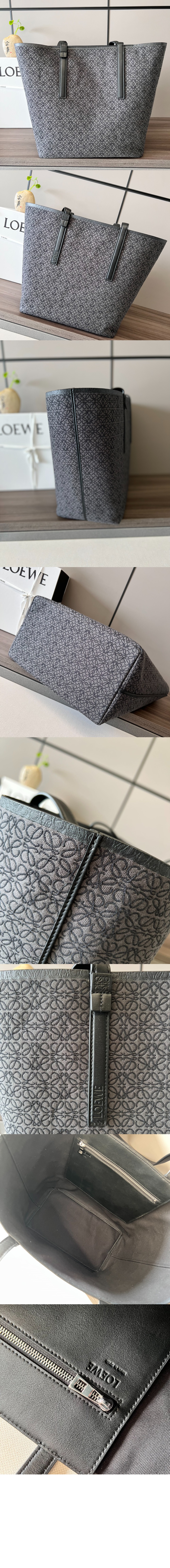 로에베 T 토트백 - 카프스킨 & 애너그램 자카드