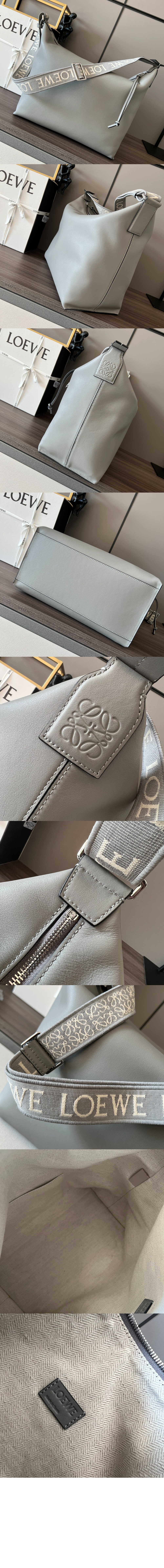 로에베 큐비 크로스 백 - 유연한 스무스 카프스킨 & 자카드