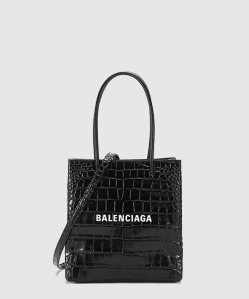 발렌시아가 레더 토트백 597858