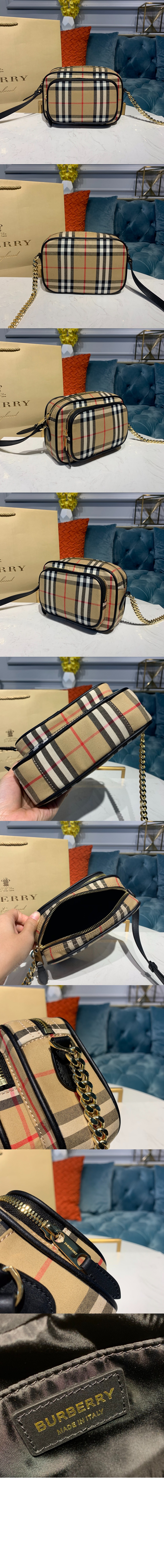버버리 체인 가죽 크로스백 80159461