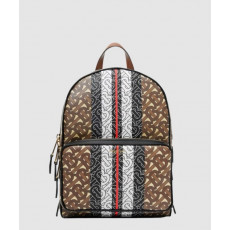버버리 스트라이프 프린트 캔버스 백팩 80193461