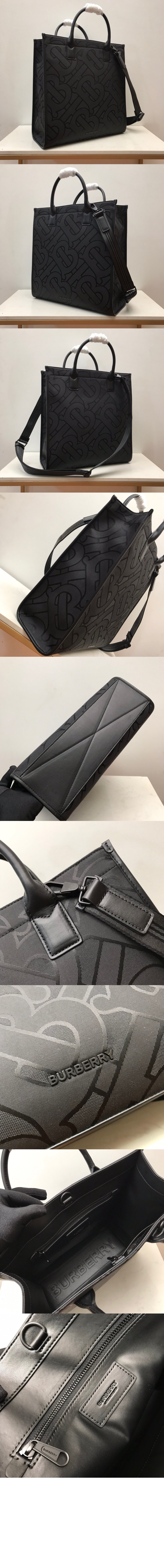 버버리 자카드 토트백 80436911