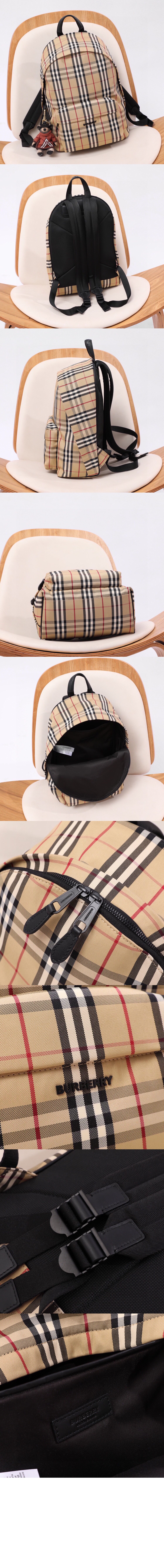 버버리 빈티지 체크 나일론 백팩 80161061