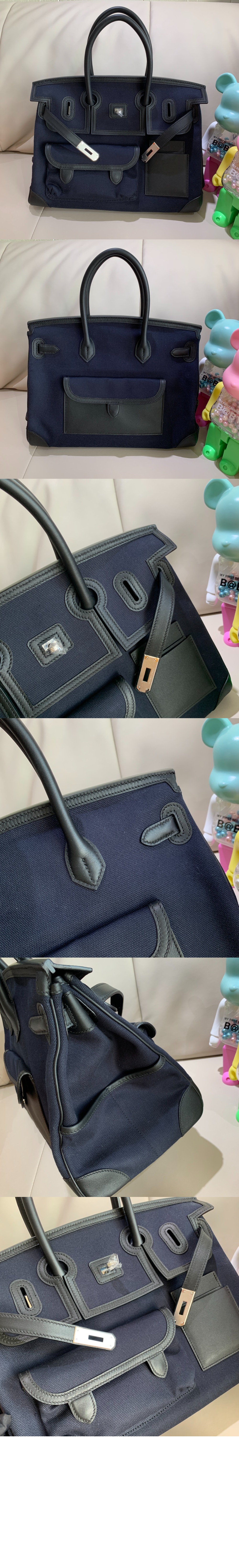 에르메스 캔버스 토트백