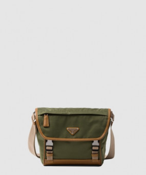 프라다 리나일론 및 가죽 숄더백 2VD066