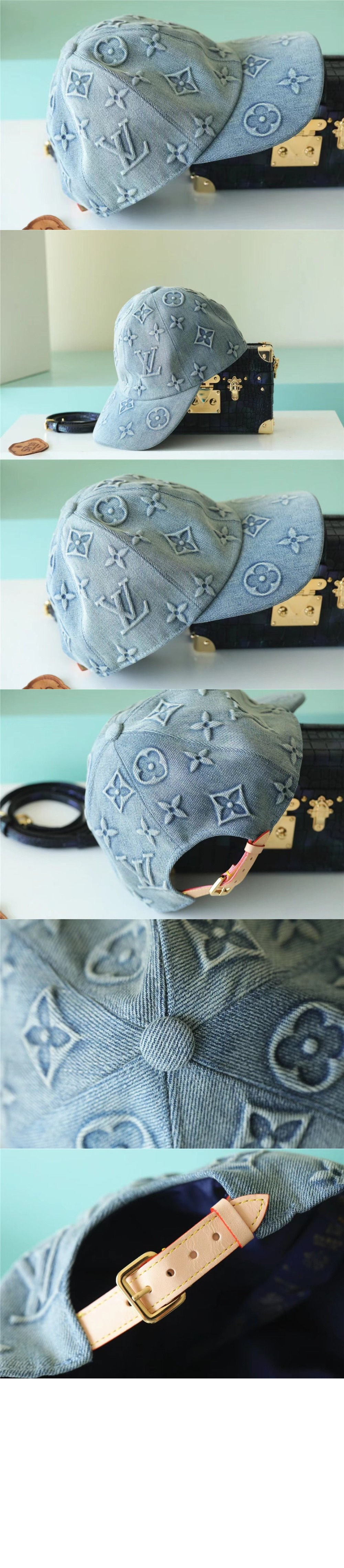 루이비통 모노그램 워싱 데님 베이스볼 캡 M7156M