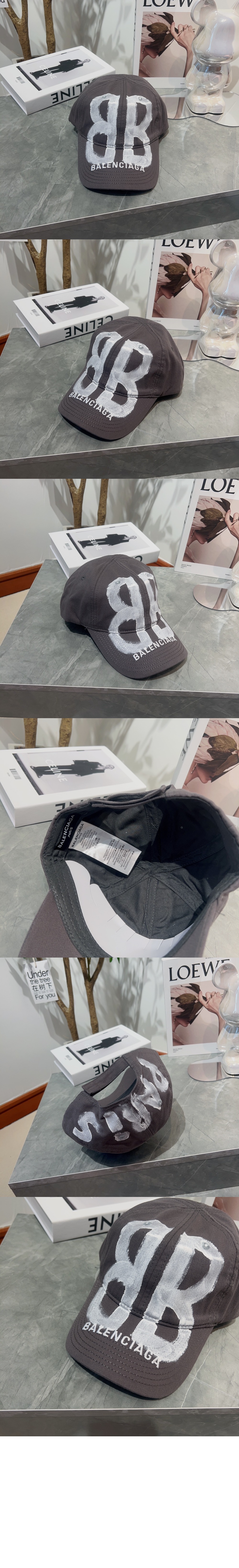 발렌시아가 코튼 드릴 BB Sprayed 캡 673321