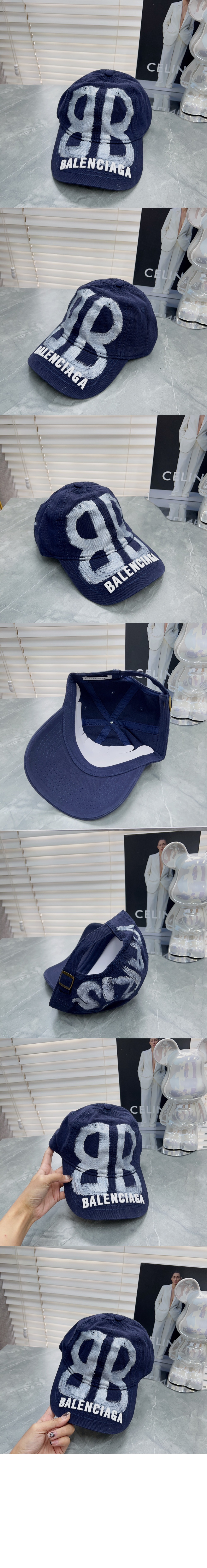 발렌시아가 코튼 드릴 BB Sprayed 캡 673321