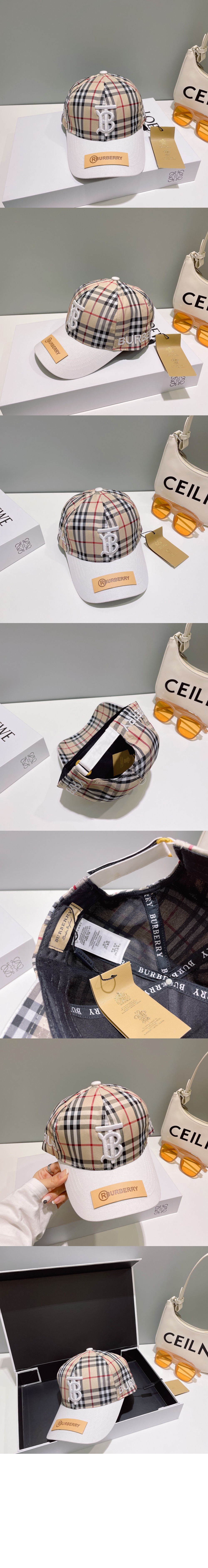 버버리 빈티지 체크 베이스볼 캡 8065387