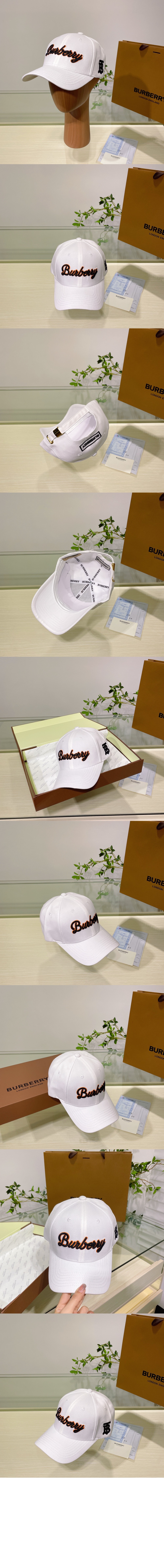 버버리 자수 베이스볼 캡 80562751