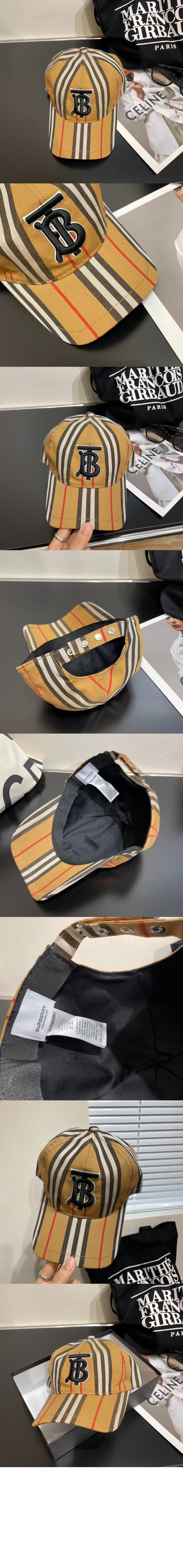 버버리 스트라이프 베이스볼 캡 80269241