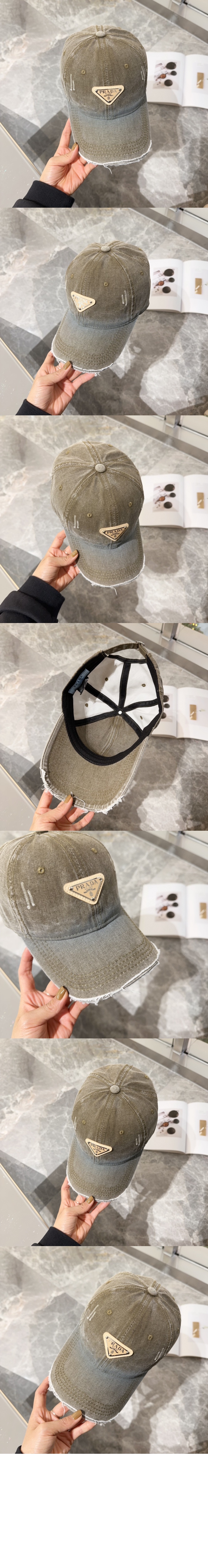 프라다 데님 베이스볼 캡 1HC261