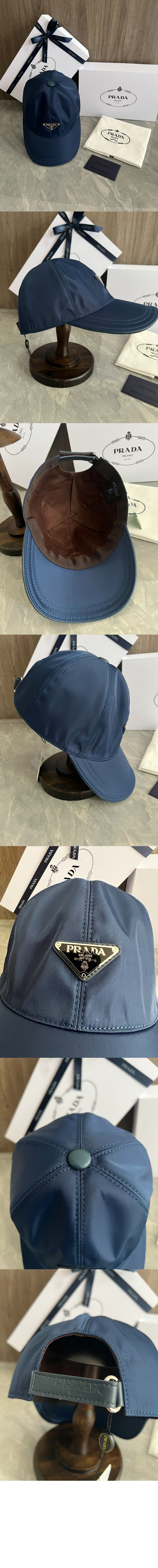 프라다 로고 베이스볼 캡 1HC231