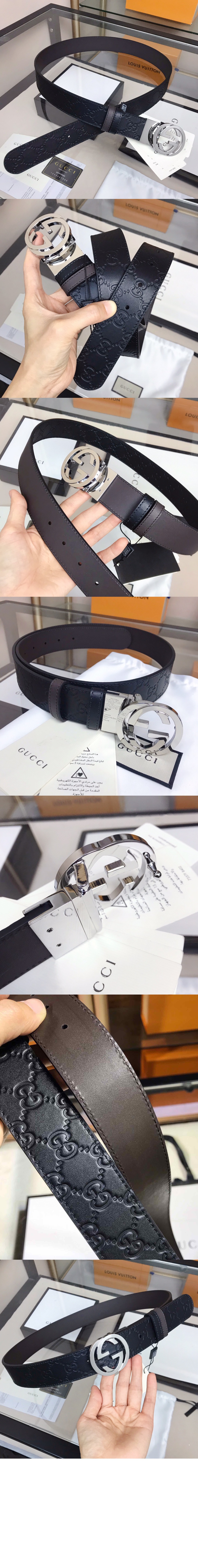 구찌 시그니처 리버서블 벨트 473030