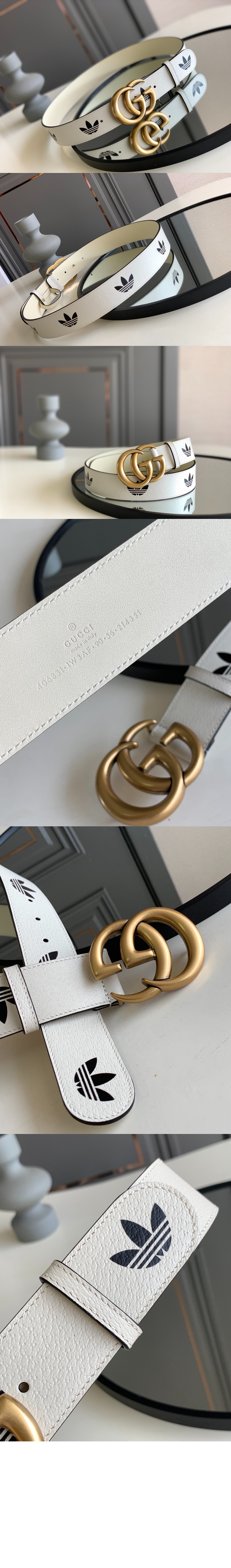 구찌 x 아디다스 x 구찌 트레포일 벨트 406831