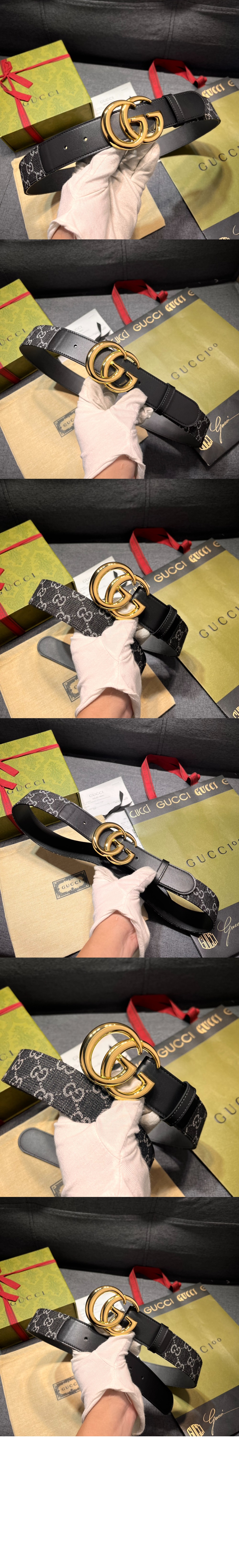 구찌 GG 마몬트 와이드 벨트 400593