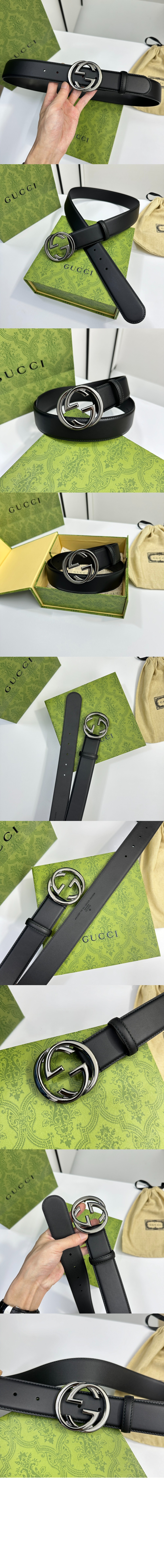 구찌 인터로킹 G 버클 벨트 774153