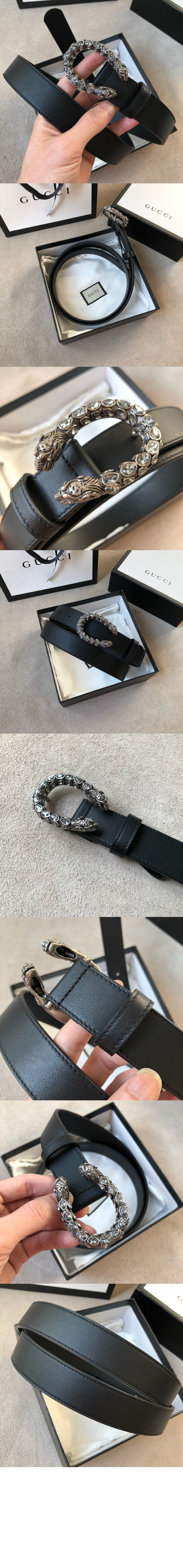 구찌 버클 동물 패턴 벨트 432142