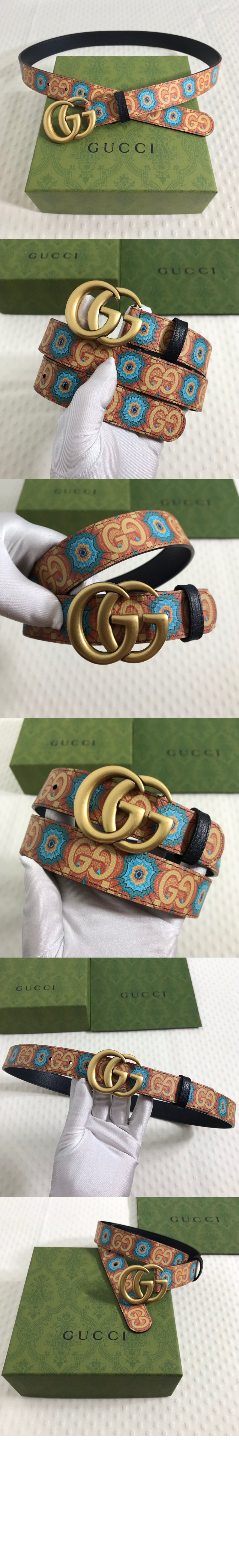 구찌 100 스페셜 더블 G버클 벨트 625839