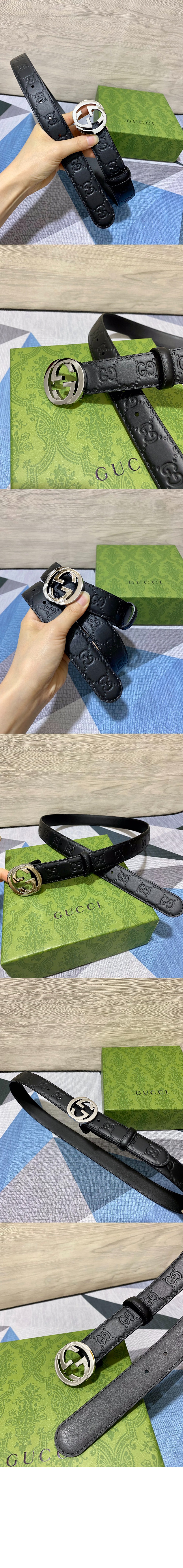 구찌 더블 G 버클 벨트 370543