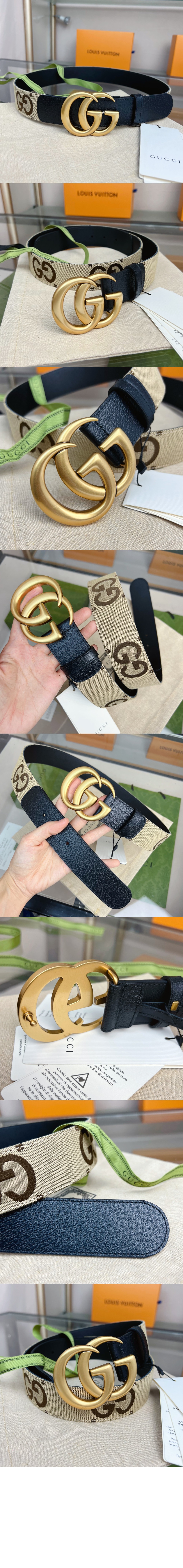 구찌 점보 GG 와이드 벨트 400593