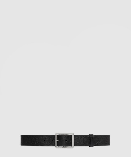 구찌 GG 러버 효과 레더 벨트 761567
