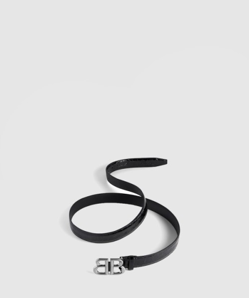 발렌시아가 모나코 크로커다일 엠보싱 벨트 766031