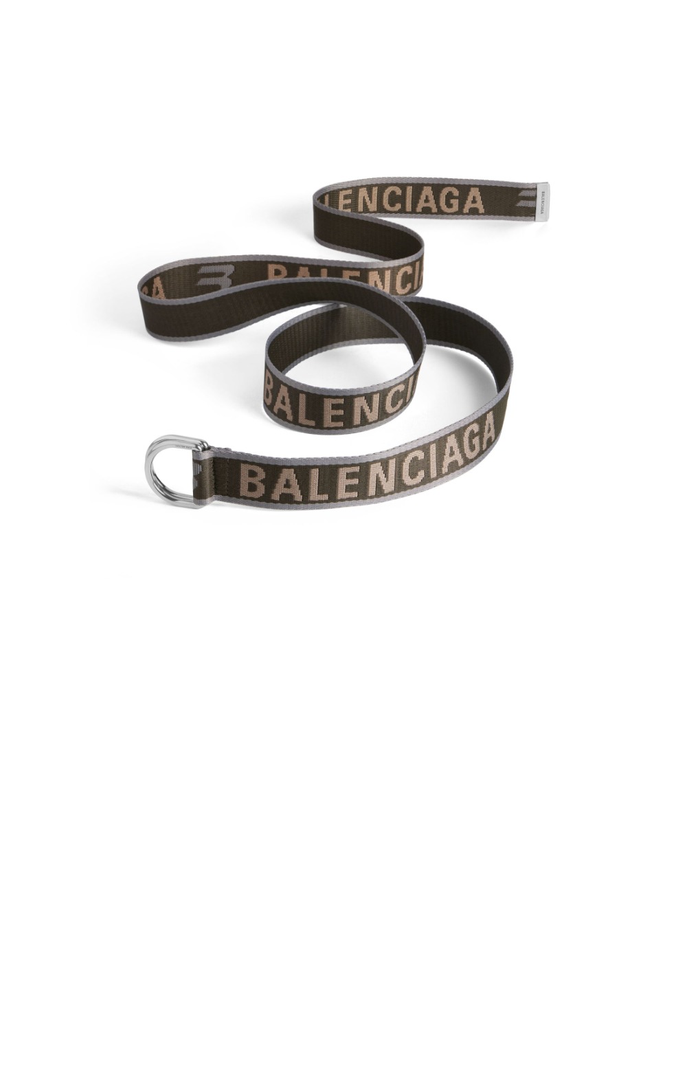 발렌시아가 D 링 벨트 카키 703137