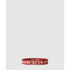 발렌티노 V 로고 벨트