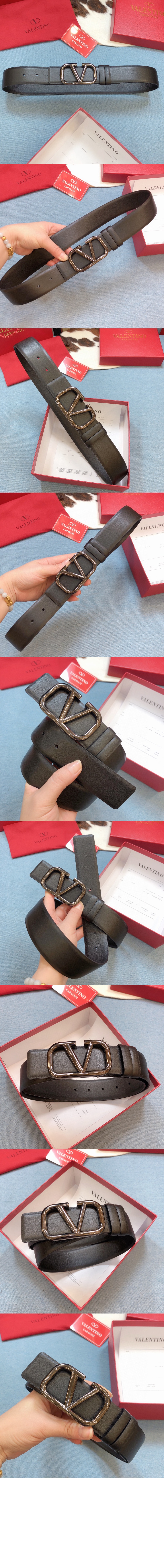 발렌티노 양면 송아지 가죽 벨트