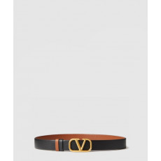 발렌티노 엘크프린팅 송아지 가죽 양면벨트