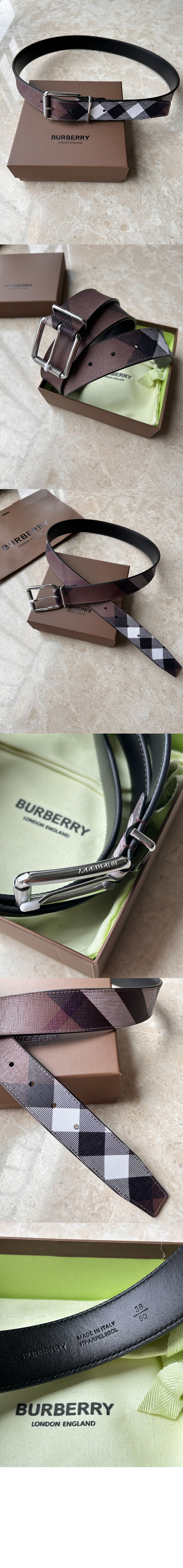 버버리 빈티지 체크 벨트 80548841