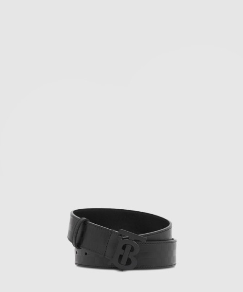 버버리 엠보 체크 가죽 벨트 80548831