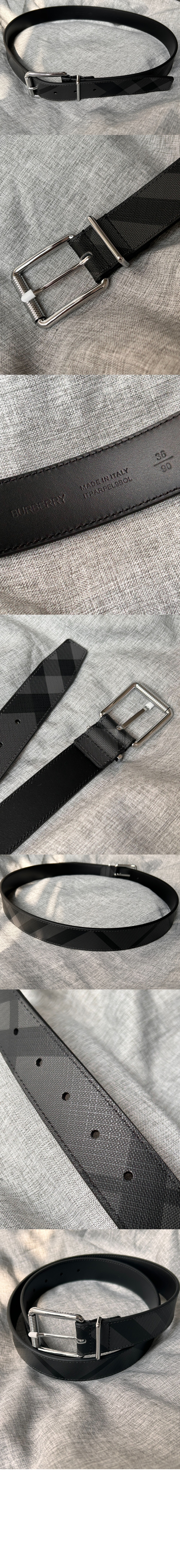 버버리 체크 벨트 80241621