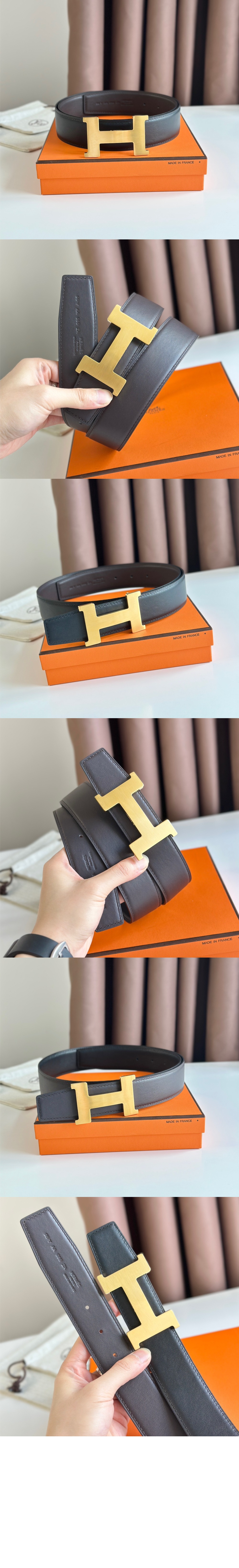 에르메스 양면 가죽 벨트