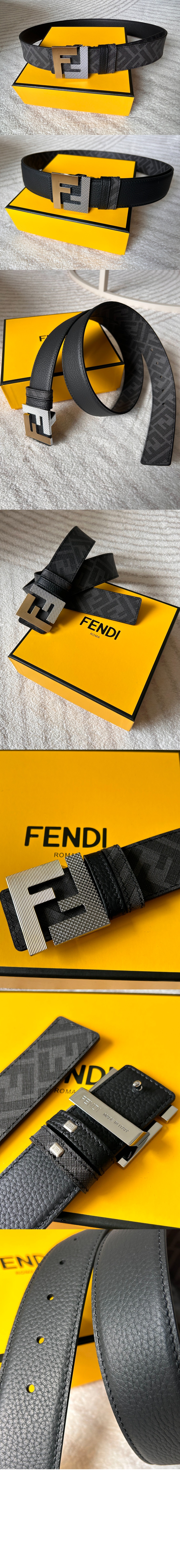 펜디 가죽 리버서블 벨트 7C050