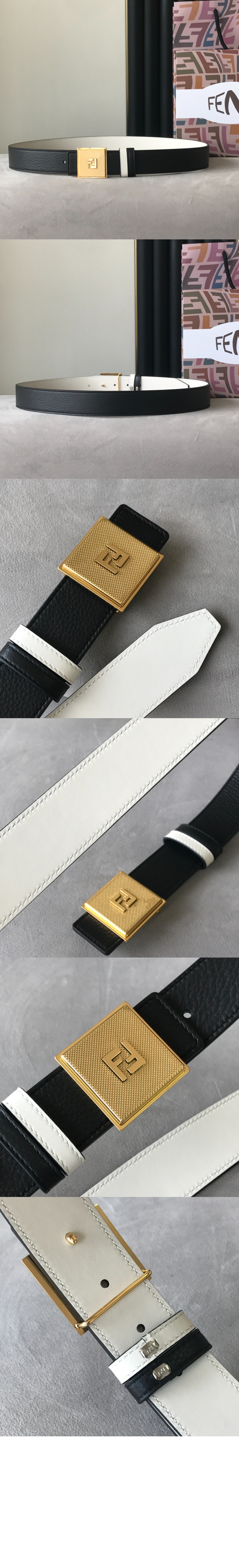 펜디 사각 버클 FF 벨트 7C046