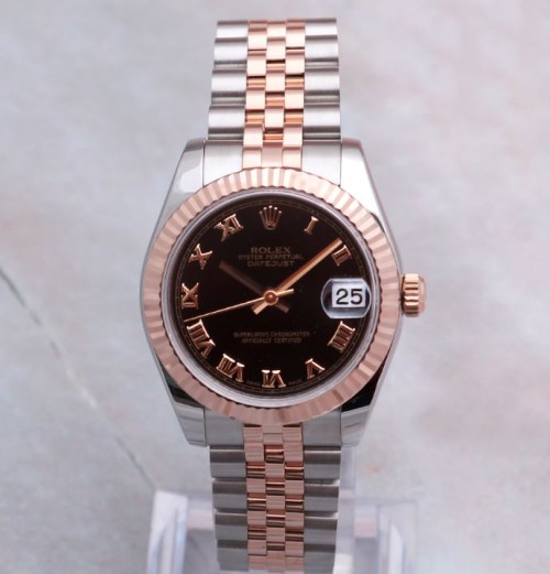 롤렉스 중형 데이저스트 콤비 검정판 로만 178271