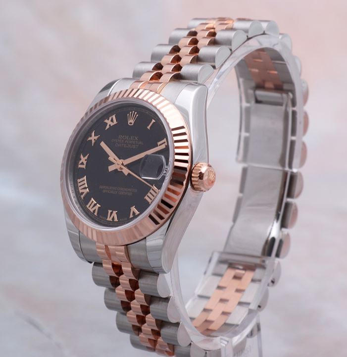 롤렉스 중형 데이저스트 콤비 검정판 로만 178271