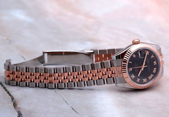 롤렉스 중형 데이저스트 콤비 검정판 로만 178271