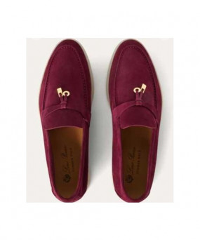 로로피아나 썸머 참스 워크 로퍼 버건디