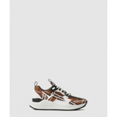 버버리 레더 체크 스니커즈 80642821