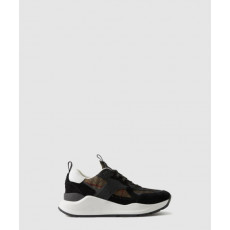 버버리 레더 스웨이드 체크 스니커즈 80668351